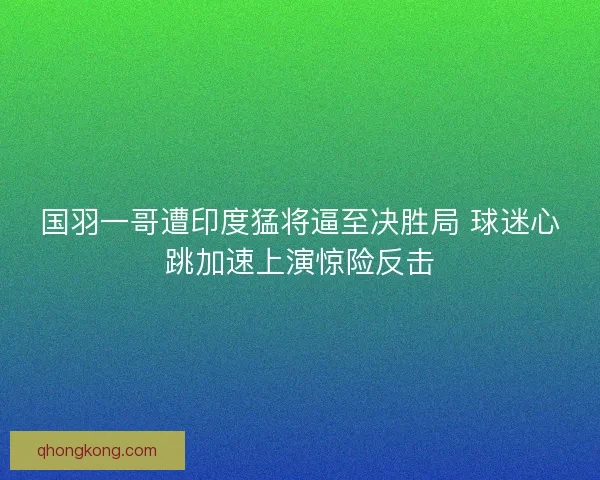 国羽一哥遭印度猛将逼至决胜局 球迷心跳加速上演惊险反击